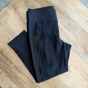 Athleta Black and Blue Stellar Tights